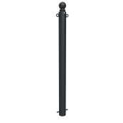 Ornamental bollard | Series 485B | � 82 mm | stationary, for casting in concretewith ground anchor, total length approx. 1300 mm | without lock | with 2 eyelets
